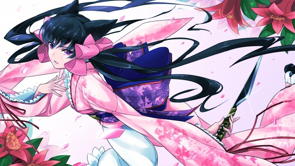 chicas del anime con Kimono