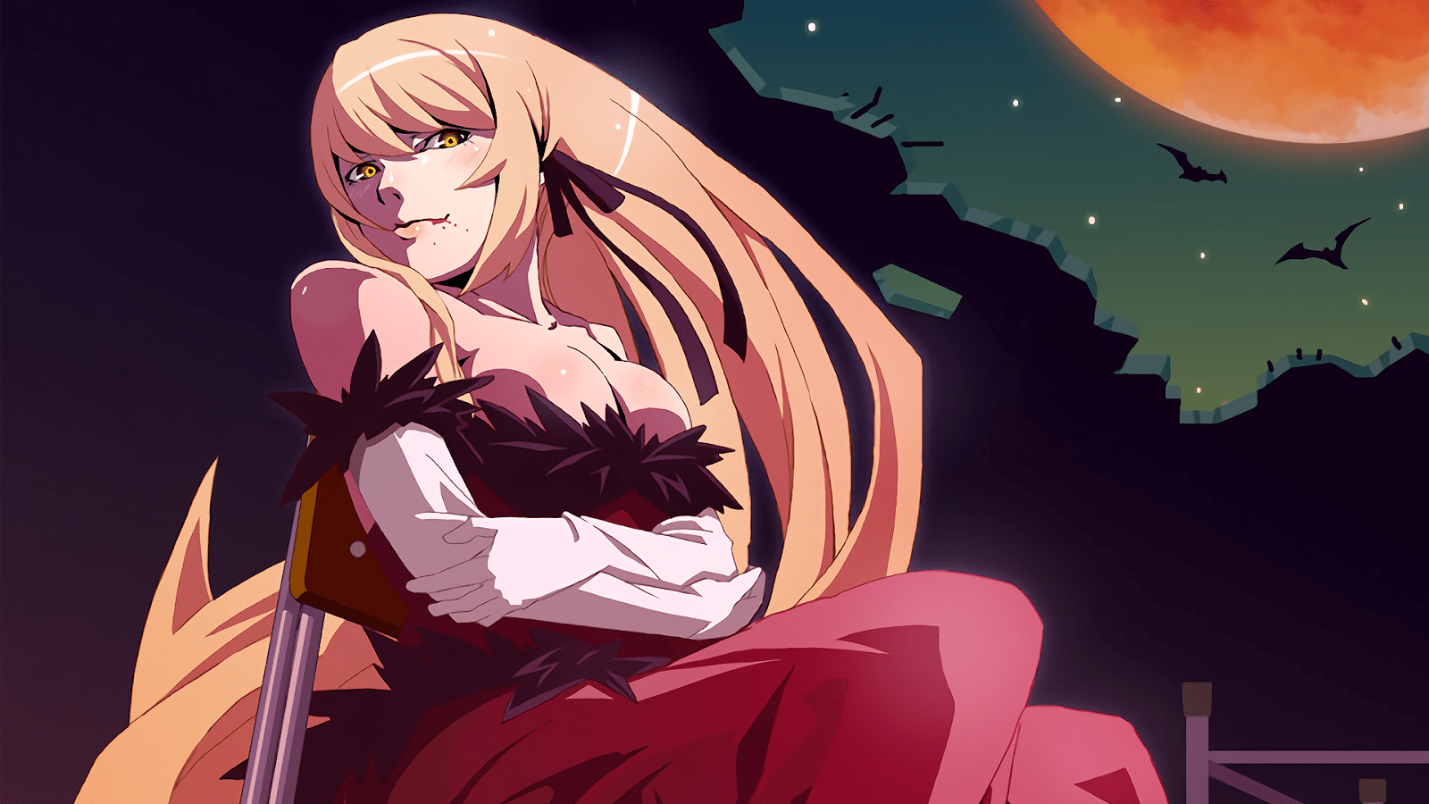 vampiras más simbólicas del anime, Shinobu Oshino, kiss-shot