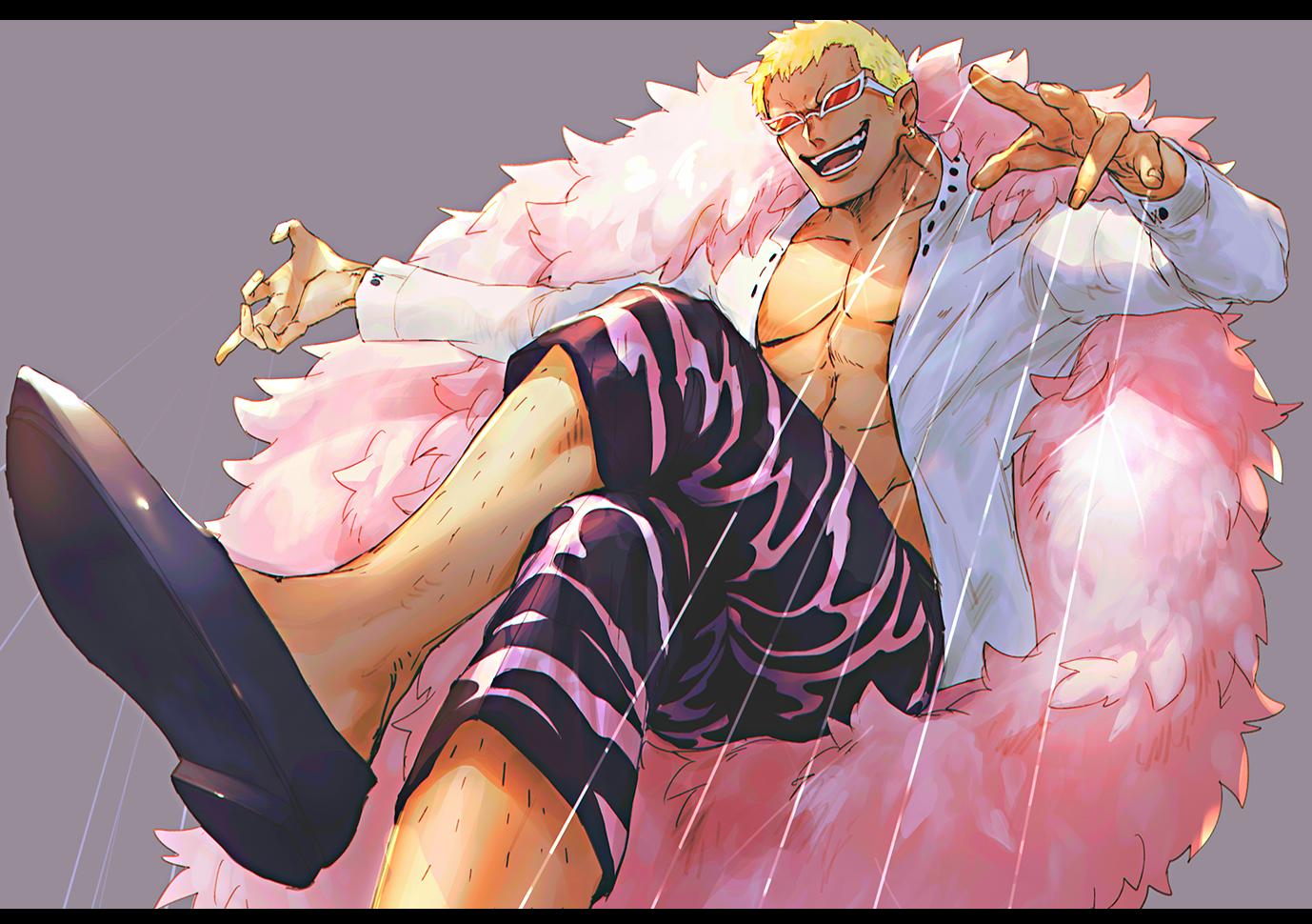 Donquixote Doflamingo, One Piece, armas de cable en anime