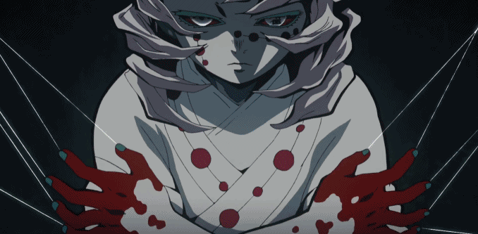 Rui, Demon Slayer: Kimetsu no Yaiba, armas de cable en anime