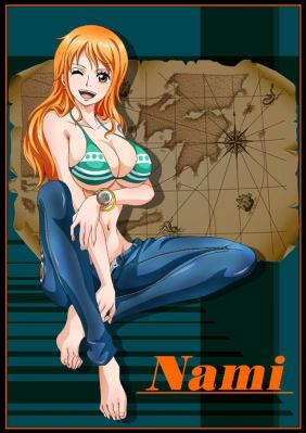 Nami, One Piece, pies más bonitos del anime