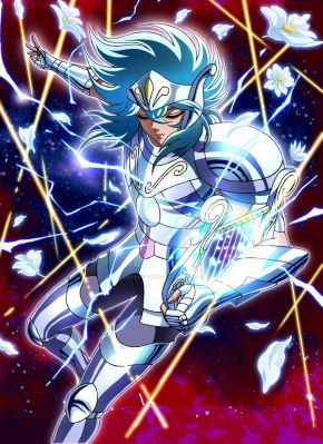 armas de cable en anime, Saint Seiya, Lyra Orphée