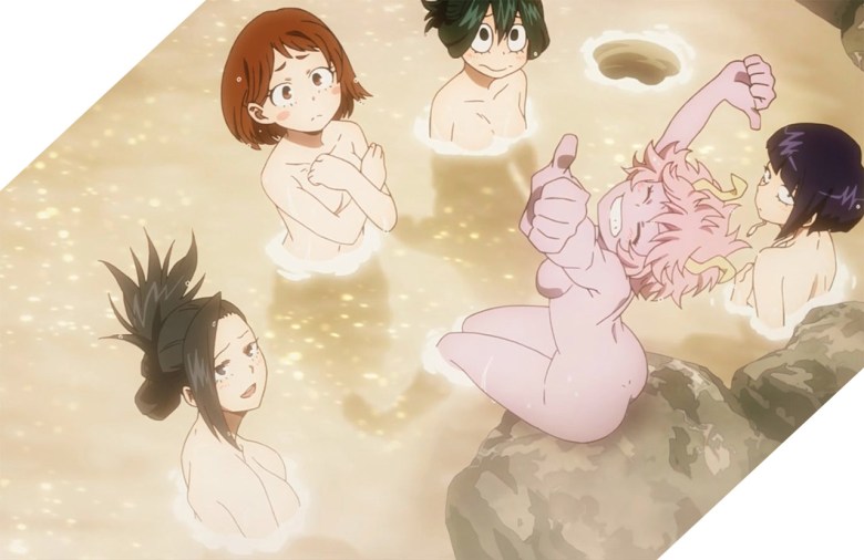 aguas termales del anime, anime onsen, boku no hero academia