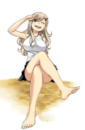 Escenas de pies más bonitos de las Waifus, Rebecca Bluegarden, Edens Zero