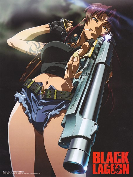 レベッカ, Rebecca Lee, Revy Dos Manos, Black Lagoon, Waifus de tez Bronceada más Sexys
