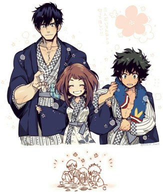 aguas termales del anime, anime onsen, boku no hero academia