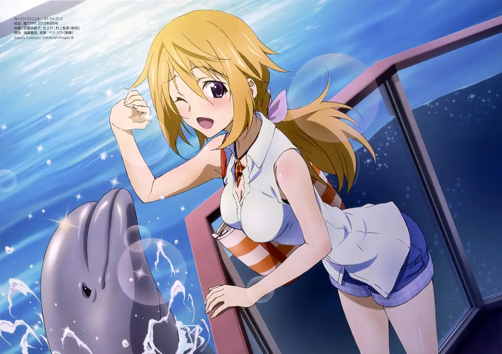 charlotte dunois, long hair, blonde hair, ribbon, purple eyes, ponytail, hair ribbon,