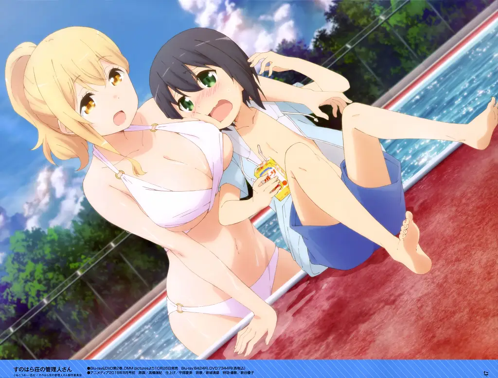 sunohara ayaka,blonde_hair,long_hair, yellow_eyes, bangs,hair_between_eyes,crossed bangs,large breasts,