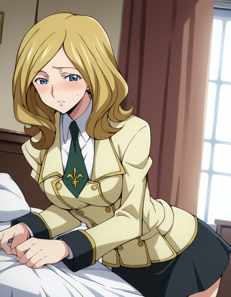 Milly Ashford (ミレイ・アッシュフォード) - Code Geass: Lelouch of the Rebellion (Code Geass: Hangyaku no Lelouch) (コードギアス 反逆のルルーシュ), long hair, blue eyes, blonde hair,